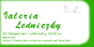 valeria ledniczky business card
